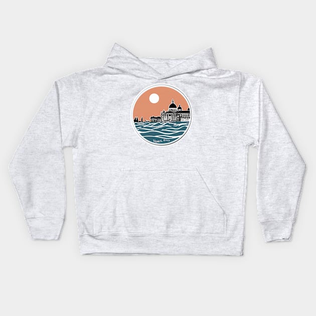 Sticker - Sunset Serenity in Venice, Italy Kids Hoodie by POD24